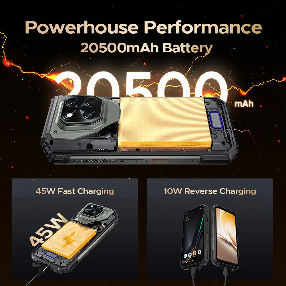 DOOGEE V Max LR 20500mAh 5G Android 15 Rugged Phone with 40m Laser Distance Measurement - Image 3