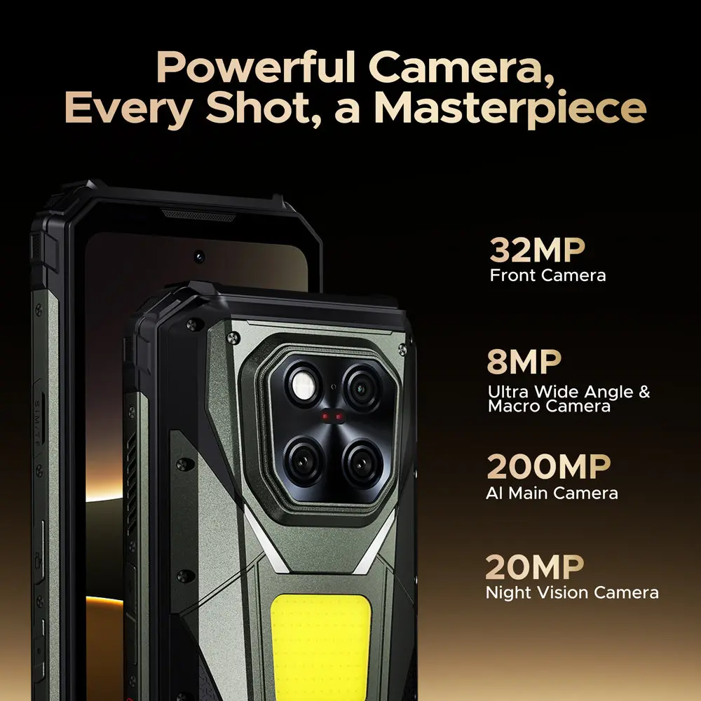 DOOGEE V Max Play 5G Rugged Android 15 Phone with 480P HD Portable Autofocus Projector - Image 4
